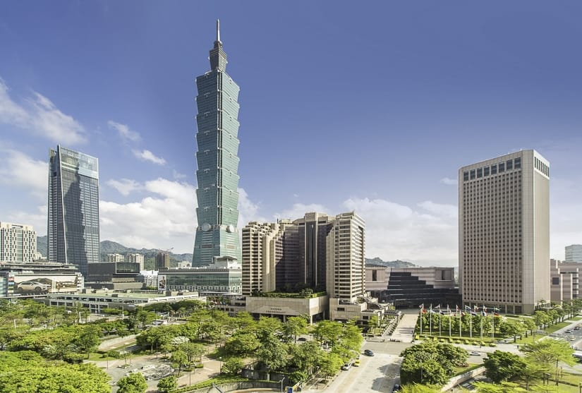 View of Grand Hyatt Taipei and Taipei 101