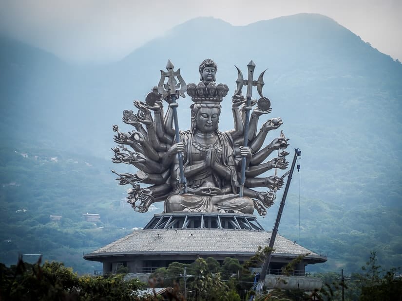 Thousand-armed Guanyin statue at Yuan Dao Guanyin Temple, Danshui, New Taipei City