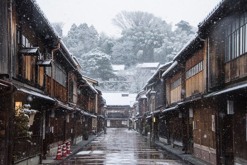 Kanazawa, Japan in winter