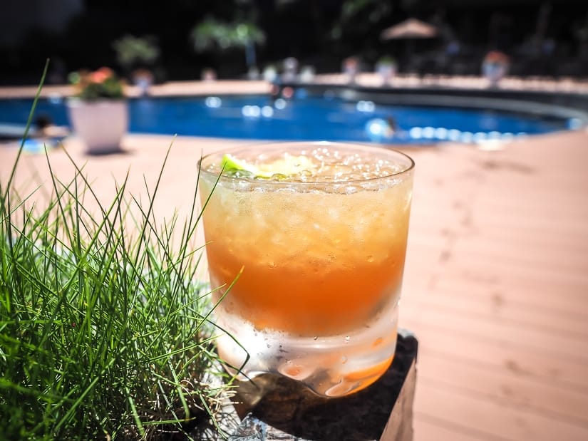 Poolside cocktail at Oasis pool