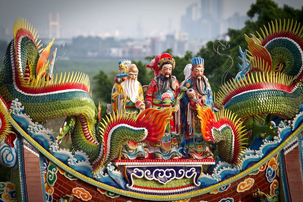 Roof of a Taiwanese temple