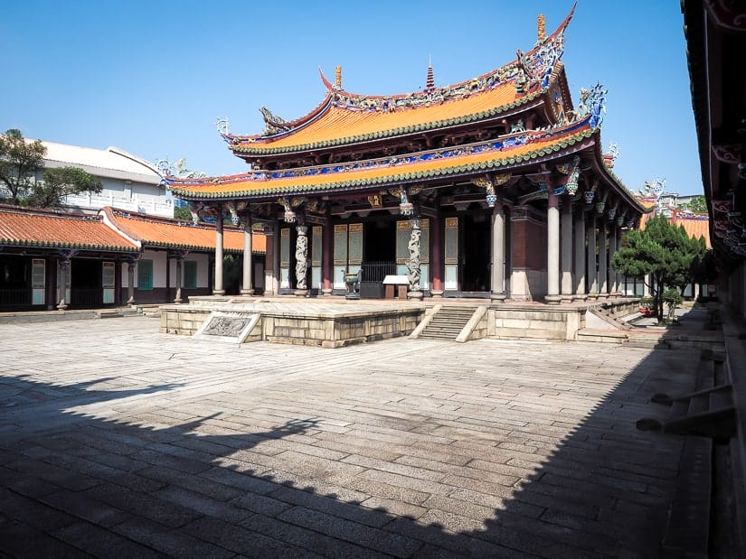 Confucius Temple in Taipei in summer