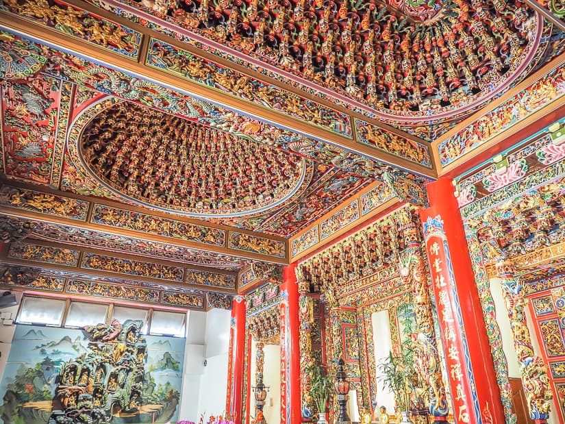 Temples in Taiwan are incredible ornate and detailed