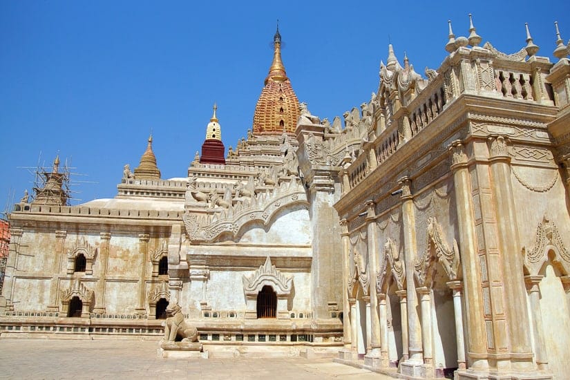 Close up of Ananda Temple in Myanmar