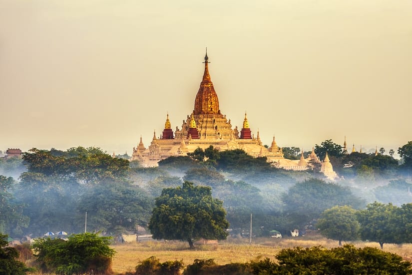 Ananda Temple, one of the most popular temples in Bagan, Burma