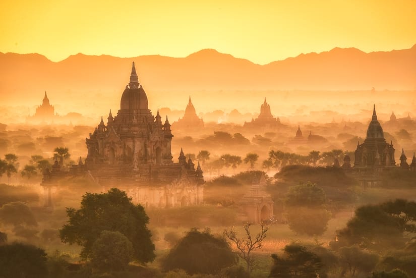 Bagan, where some Myanmar's most famous temples are located