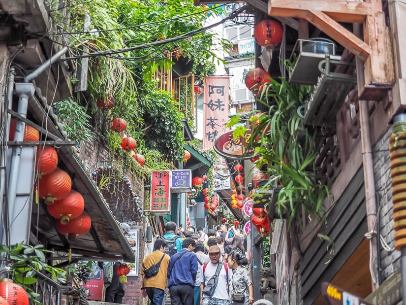 Typical crowds on Jiufen Old Street