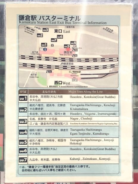 Kamakura bus station routes