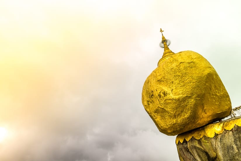 Kyaiktiyo Golden Rock, one of the most important pilgrimage sights in Myanmar
