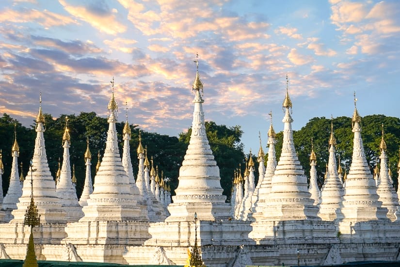 White tablets Kuthodaw Pagoda in Mandalay