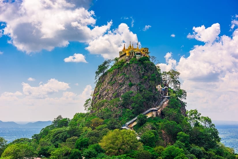 Mt. Popa near Mandalay in Myanmar