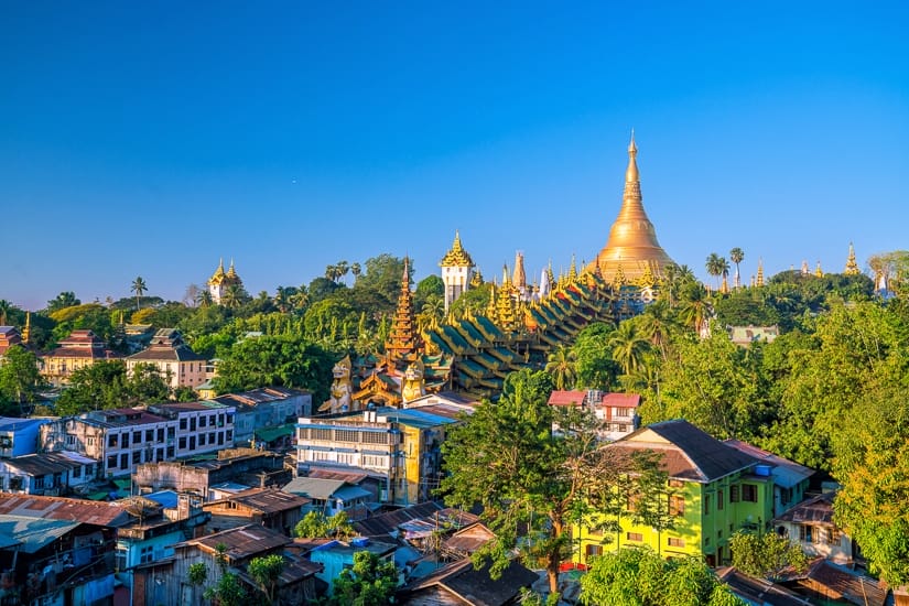 Shwedagon, one of the top pagodas in Myanmar