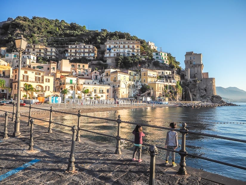 Our kids on the Amalfi Coast, Italy