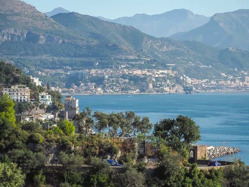 View of Amalfi drive leading toward Cetara Amalfi Coast
