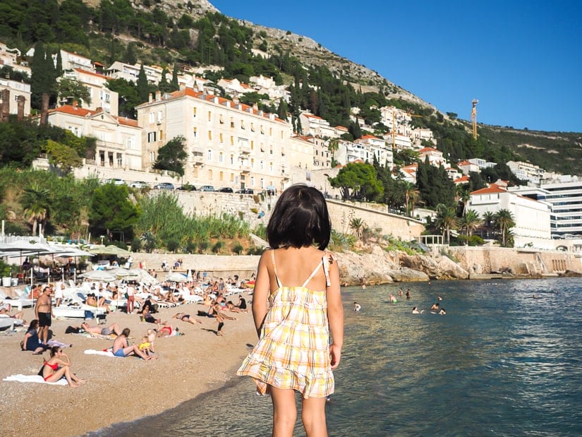 Banje Beach, one of the best things to do with kids in Dubrovnik