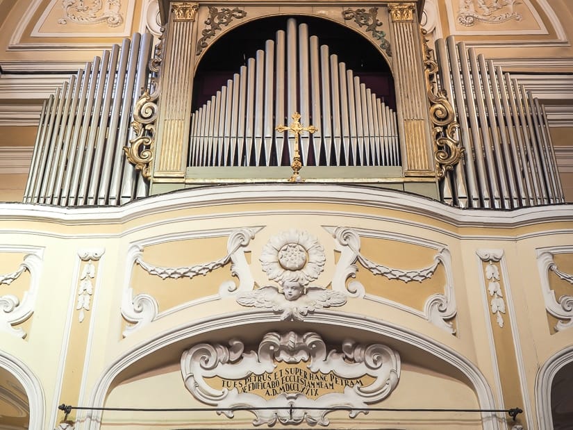 Organ inside Cetara church