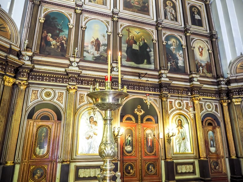 Inside Church of St. Nicholas in Kotor Old Town