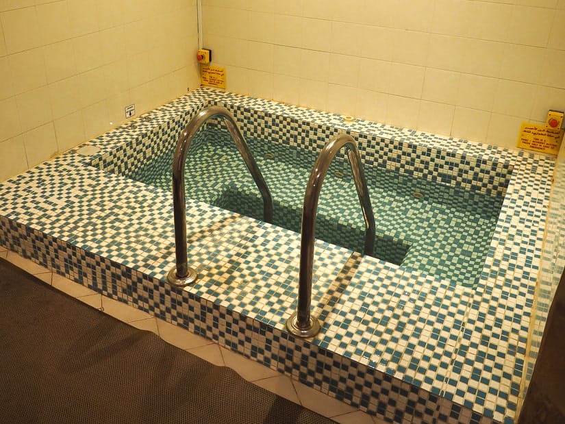 Sauna and hot tub room at Club Olympus, Grand Hyatt Muscat