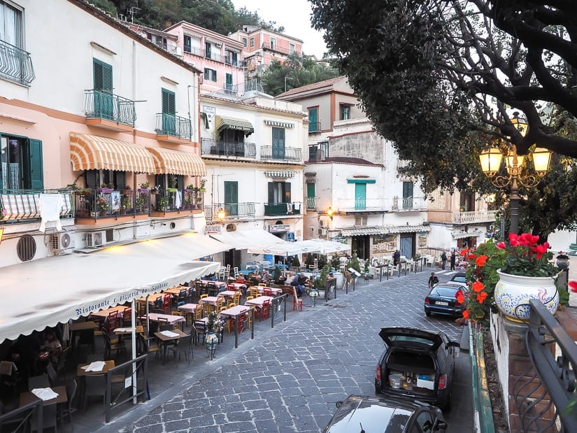 Corso Garibaldi, the main street of Cetara Italy