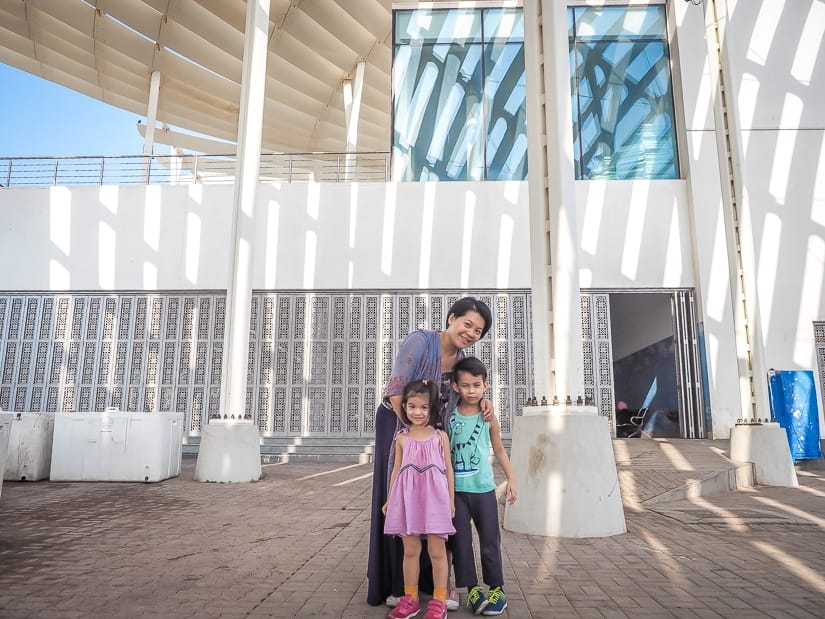 My wife and kids in Oman