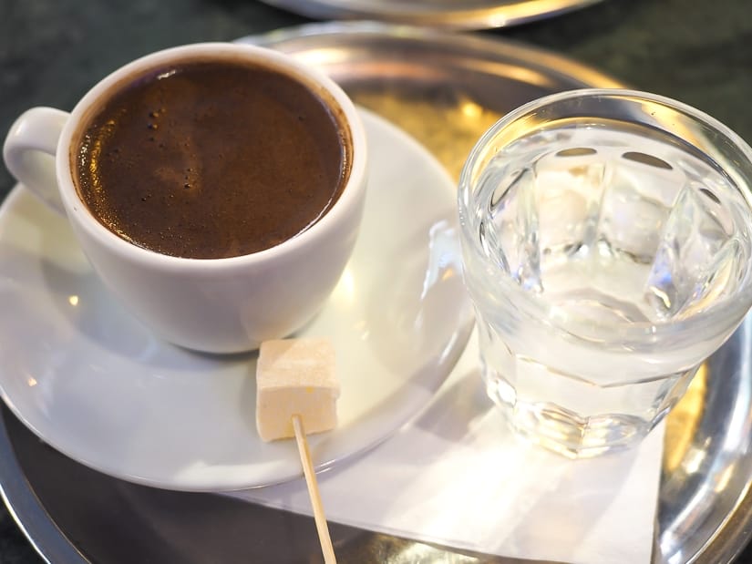 Turkish coffee at Fazil Bey, Kadikoy