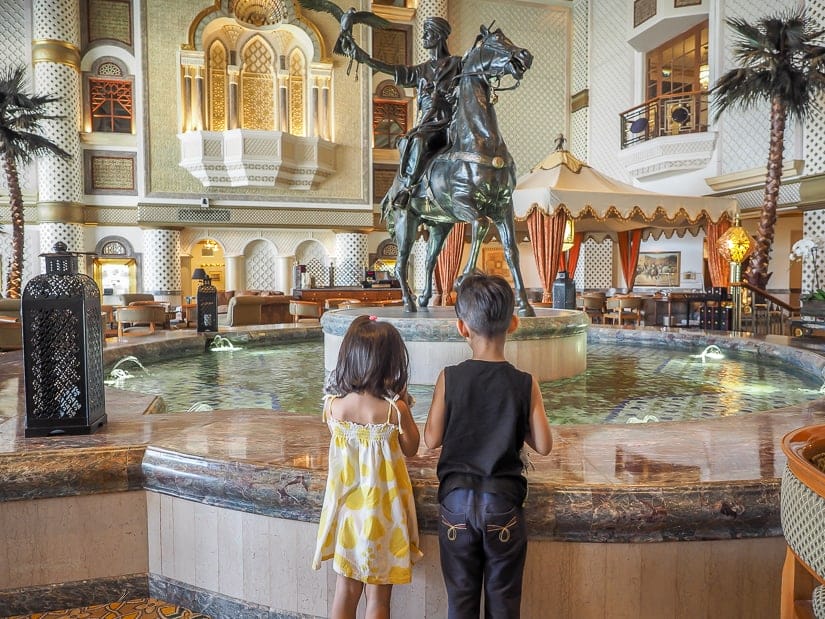 Lobby of the Grand Hyatt Muscat, one of the best places to stay in Muscat with kids