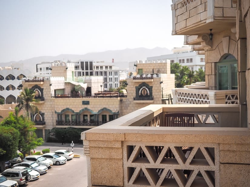 View from our balcony at the Grand Hyatt Muscat