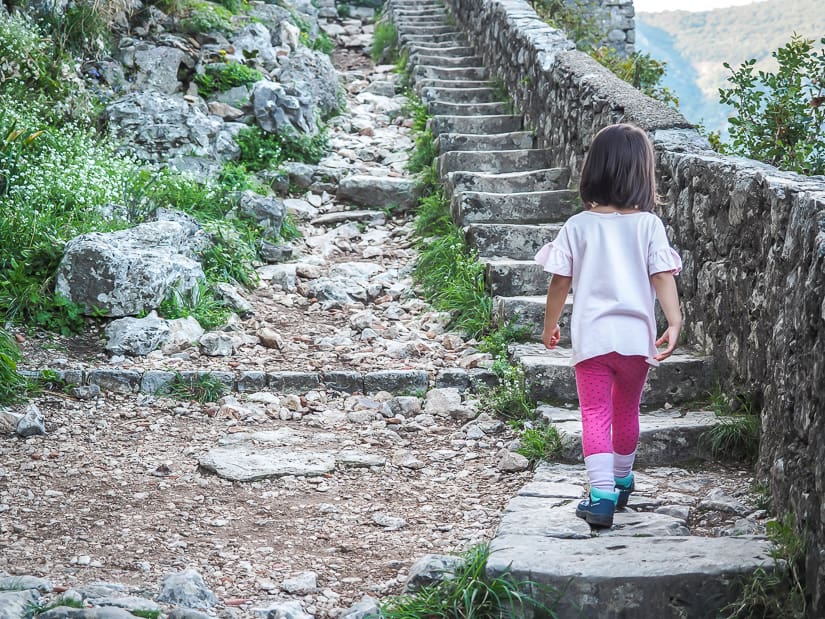 Is it possible to hike to Kotor Fortress with kids? Yes!
