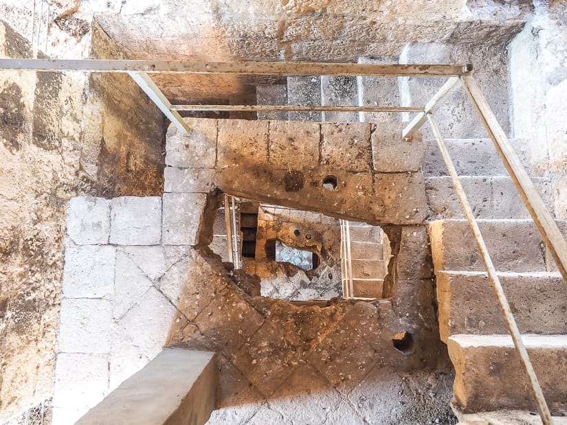 Interior staircase of the Bell Tower in Perast