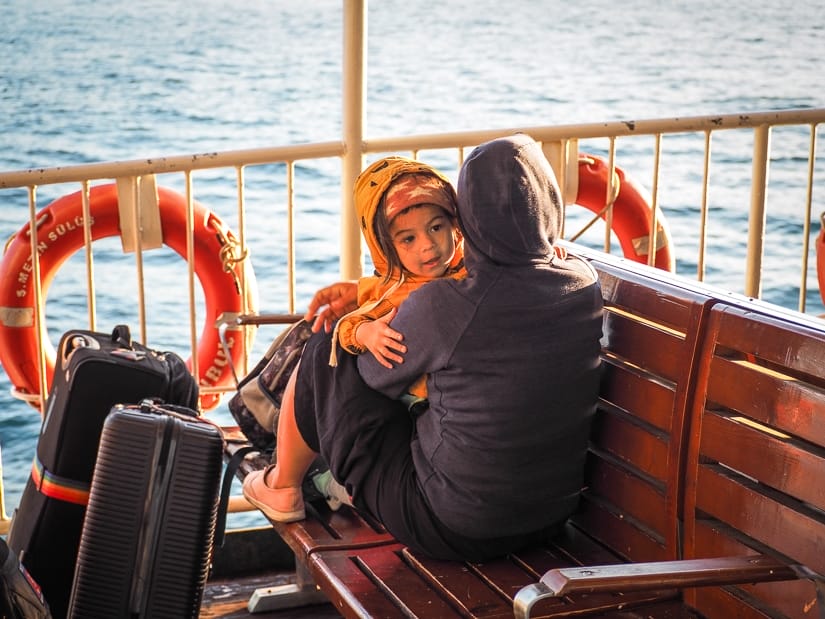 Taking the ferry in Istanbul with children