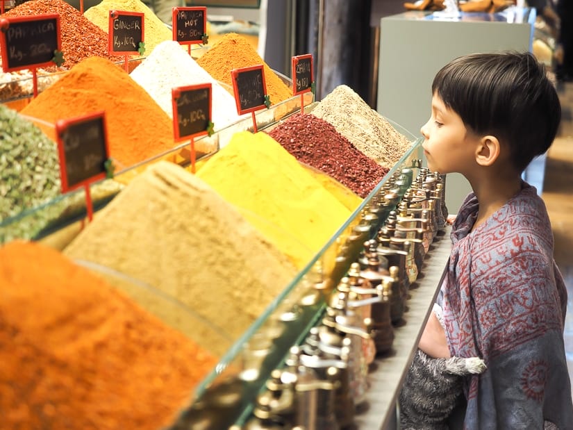 Visiting the Istanbul Spice Market with kids
