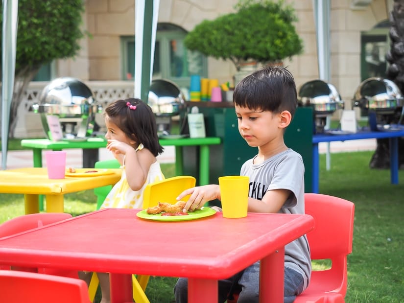 Kids' food at the Grand Hyatt Muscat Friday brunch