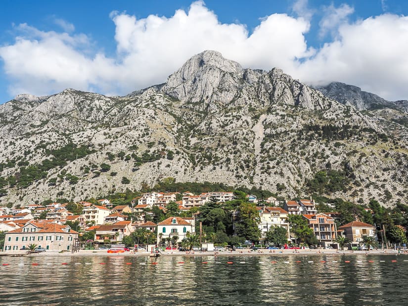 Kotor Beach viewed from the water