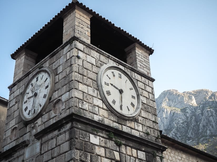 Clock Tower, Trg od Oružja, Kotor Old Town