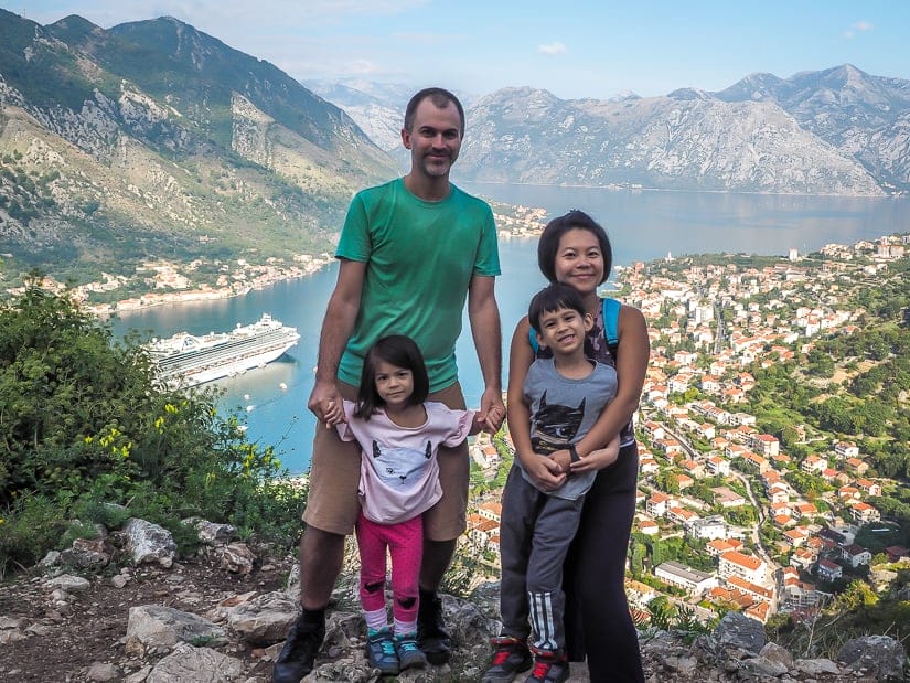 Our family at Fortress of Saint John (Kotor Fortress)