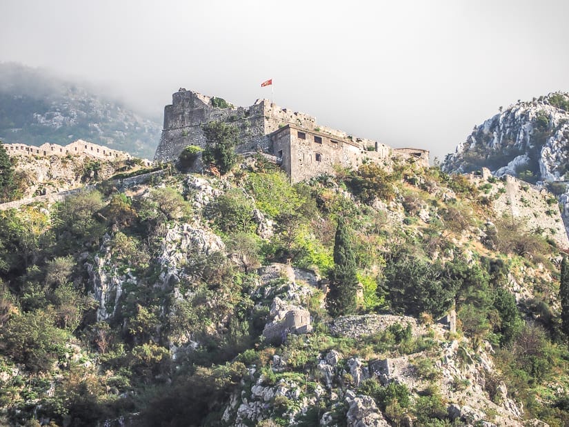 View of Kotor Fortress (Fortress of Saint John)