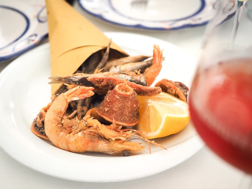 Mixed fried food at La Frittura del Golfo Cetara