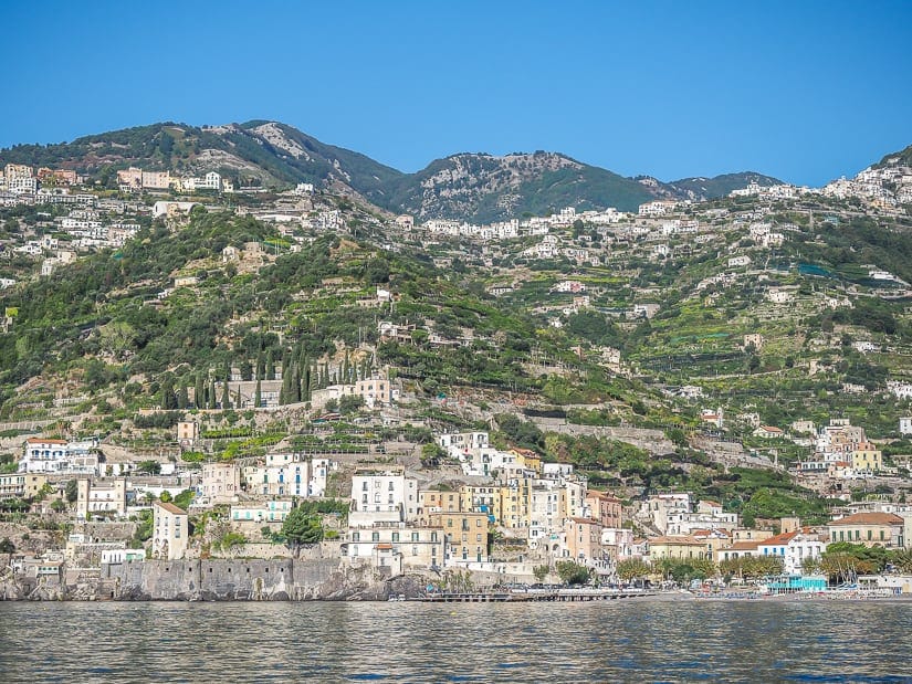 Minori, Amalfi Coast viewed from the sea