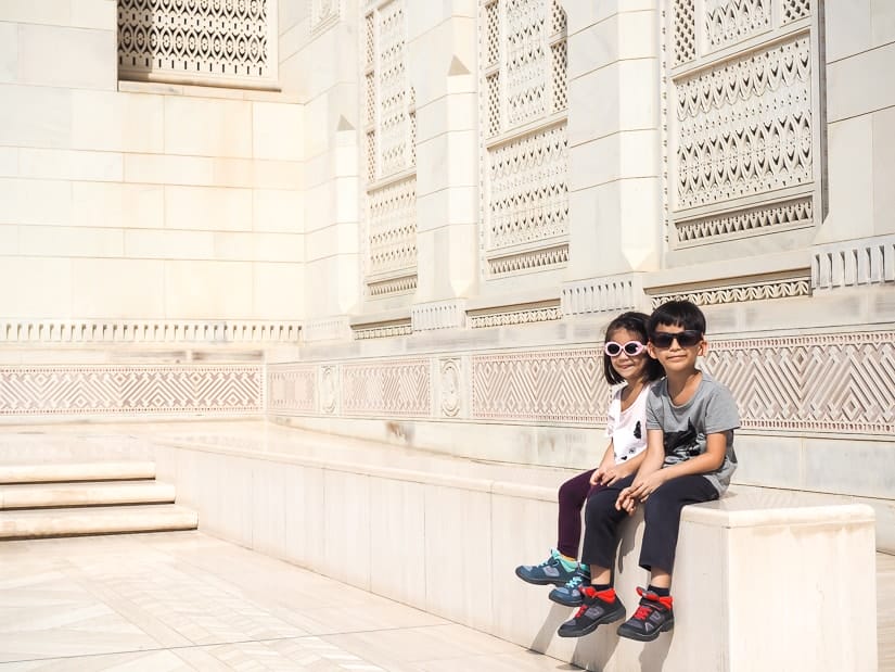 Visiting the Muscat Grand Mosque with kids
