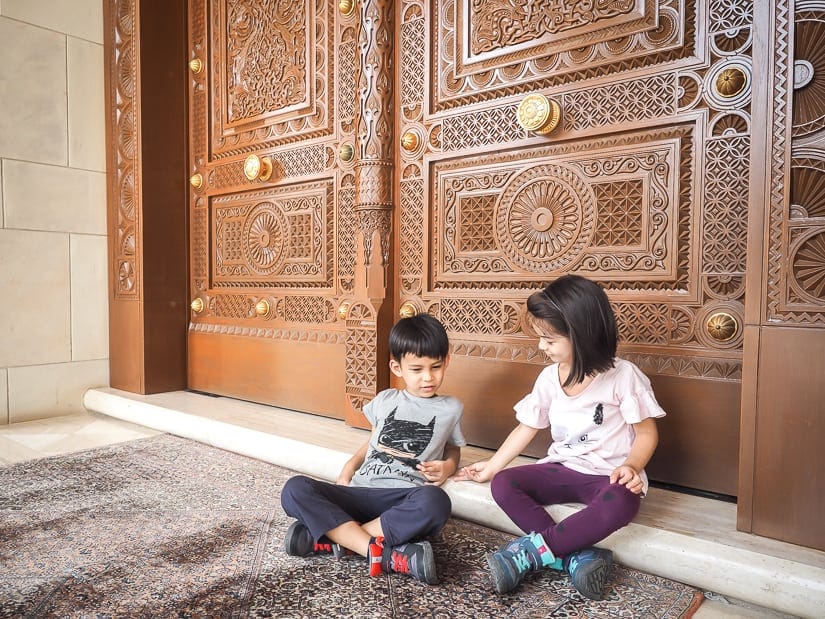 Visiting the Oman Grand Mosque with kids