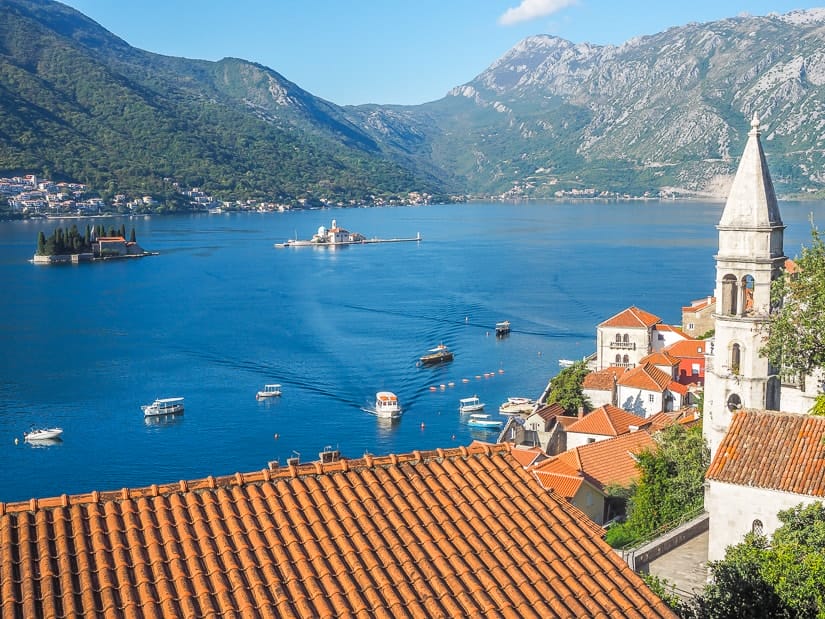 View of Perast and Bay of Kotor