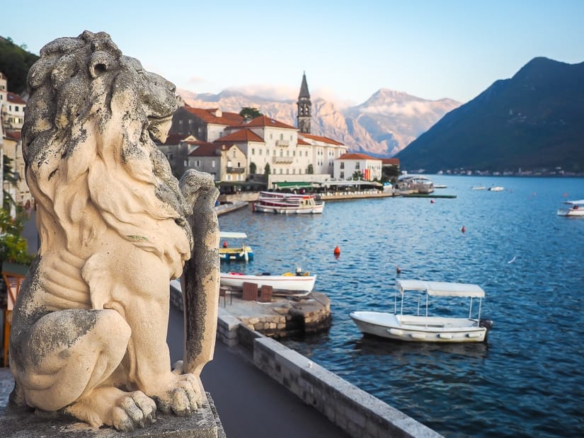 View from the second floor balcony at Perast Museum (Bujovic Palace)