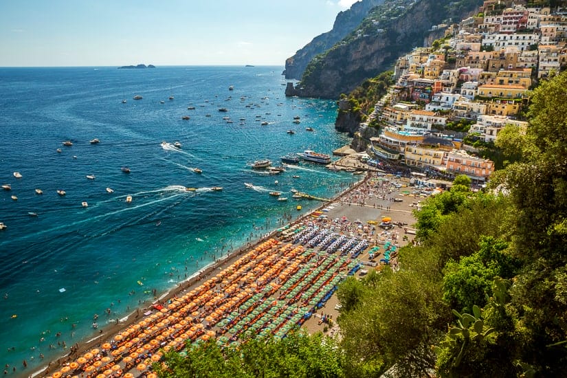 Visiting Positano with kids