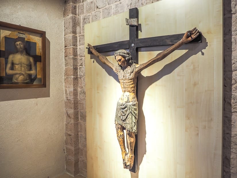 Jesus on the cross artwork, Sacral Arts Museum, Cathedral of St. Tryphon (Kotor Cathedral Treasury)