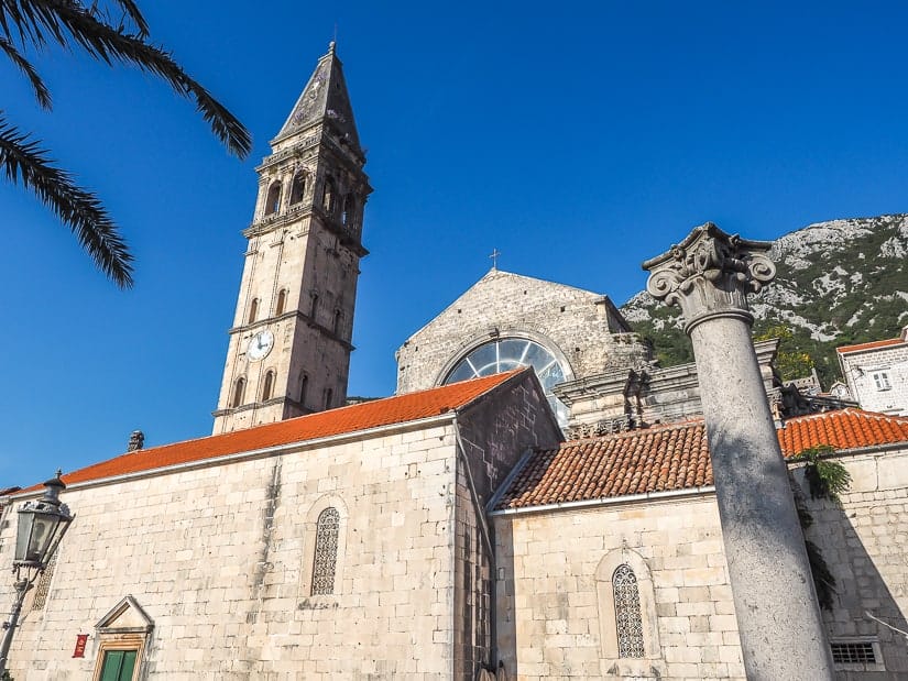 Outside view of Saint Nikola Church, one of the most famous Perast attractions
