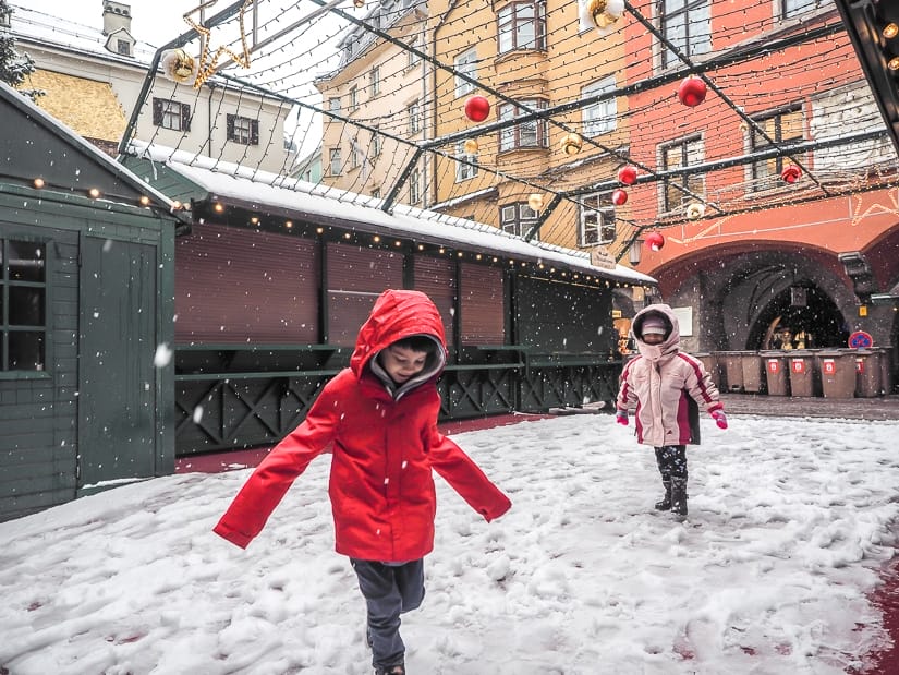 Visiting Innsbruck Christmas Market with kids