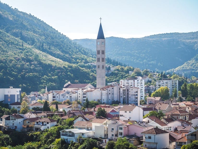 Mostar Peace Bell Tower at the Franciscan Monastery
