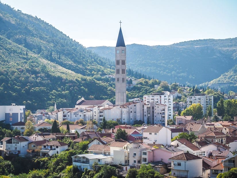 Mostar Peace Bell Tower at the Franciscan Monastery 