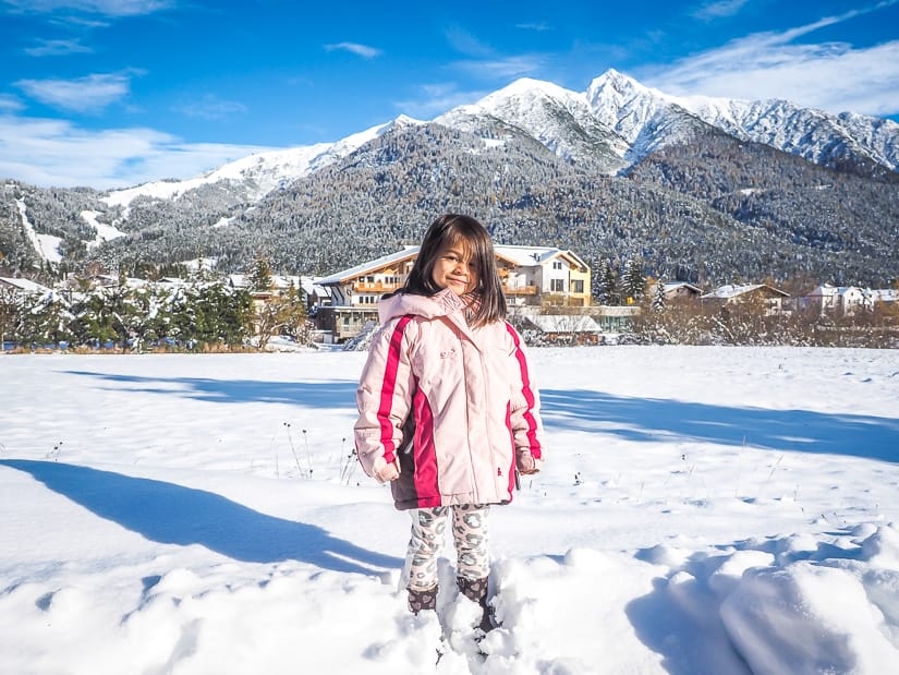 My daughter at Seefeld, Innsbruck in winter