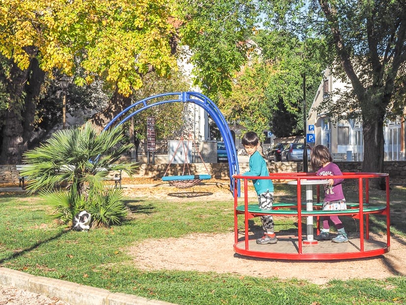 Skradin Park, one of the best things to do with kids in Skradin